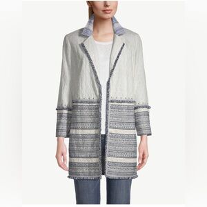 Chico’s Embellished Cotton‎ Eyelet Jacket